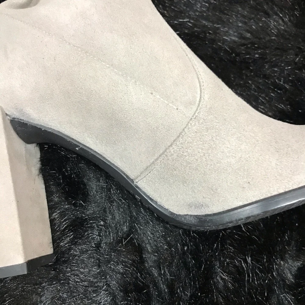 Stuart Weitzman Over-the-Knee Suede Boots in Grey